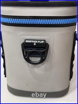 YETI Hopper Flip 8 Soft Cooler FOG GRAY? Tahoe Blue? & Shoulder Strap NICE! EUC