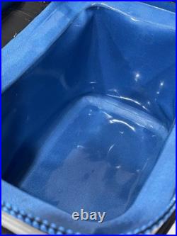 YETI Hopper Flip 8 Soft Cooler FOG GRAY? Tahoe Blue? & Shoulder Strap NICE! EUC