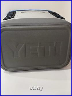 YETI Hopper Flip 8 Soft Cooler FOG GRAY? Tahoe Blue? & Shoulder Strap NICE! EUC