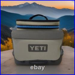 YETI Hopper Flip 8 Soft Cooler? Fog Gray Tahoe Blue With Shoulder Strap & Bag