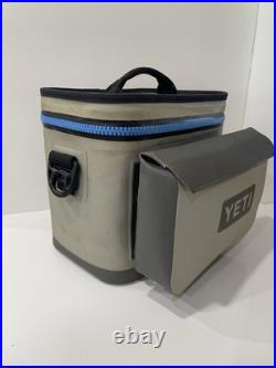 YETI Hopper Flip 8 Soft Cooler? Fog Gray Tahoe Blue With Shoulder Strap & Bag