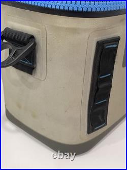 YETI Hopper Flip 8 Soft Cooler? Fog Gray Tahoe Blue With Shoulder Strap & Bag