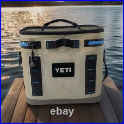 YETI Hopper Flip 8 Soft Cooler? Fog Gray Tahoe Blue With Shoulder Strap & Bag