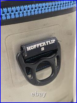 YETI Hopper Flip 8 Soft Cooler? Fog Gray Tahoe Blue With Shoulder Strap & Bag