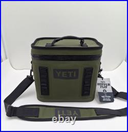 YETI Hopper Flip 8 Soft-Side Cooler, Olive / Black 100% Leakproof, NWT