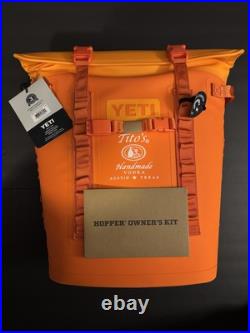 YETI Hopper M20 Backpack Cooler King Crab Orange Tito's Vodka Branded Rare
