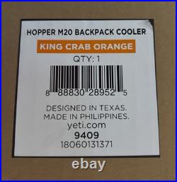 YETI Hopper M20 Backpack Cooler King Crab Orange Tito's Vodka Branded Rare