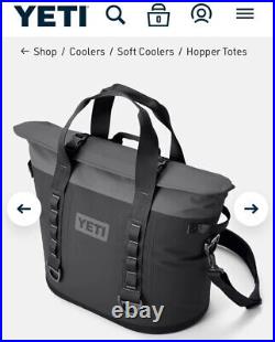 YETI Hopper M30 Soft Cooler Bag Large Charcoal EUC