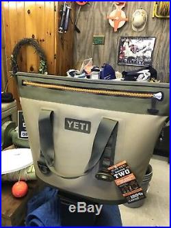 YETI Hopper TWO 30 Portable Cooler (Fog Gray/Tahoe Blue)