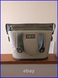 YETI Hopper Two 20 Soft Cooler Zip Top Field Green Tan Orange Zipper
