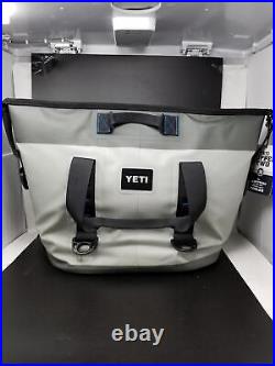 YETI Hopper Two 30 Portable Cooler, Fog Gray / Tahoe Blue (Stains)