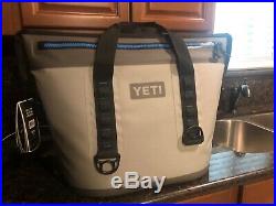 YETI Hopper Two 30 Portable Cooler Fog Gray/Tahoe Blue Waterproof Leakproof