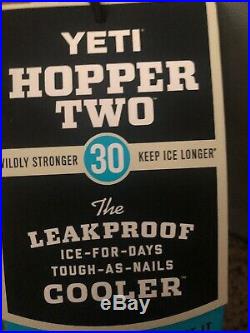YETI Hopper Two 30 Portable Cooler Fog Gray/Tahoe Blue Waterproof Leakproof