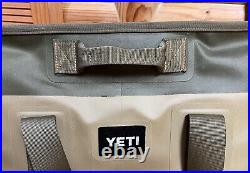 YETI Hopper Two 30 Portable Soft Cooler Bag Tote Green Tan Orange Zipper Broken