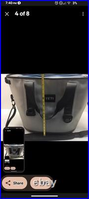 YETI Hopper Two 30 Soft Cooler Fog Gray/Charcoal with Blue Zipper & Shoulder Strap YETI Hopper Two 30 Soft Cooler Fog Gray/Charcoal with Blue Zipper & Shoulder Strap