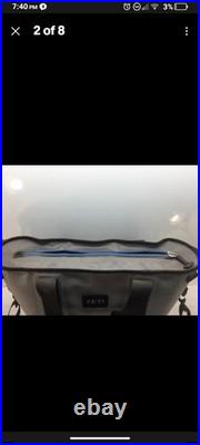 YETI Hopper Two 30 Soft Cooler Fog Gray/Charcoal with Blue Zipper & Shoulder Strap