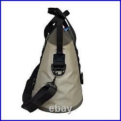 YETI Hopper Two 30 Soft Sided Cooler Fog Gray/Tahoe Blue BROKEN ZIPPER AS IS