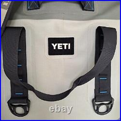 YETI Hopper Two 30 Soft Sided Cooler Fog Gray/Tahoe Blue BROKEN ZIPPER AS IS