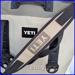 YETI Hopper Two 30 Soft Sided Cooler Fog Gray/Tahoe Blue BROKEN ZIPPER AS IS