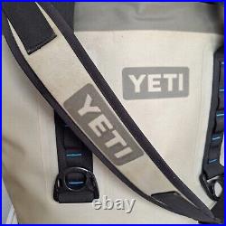 YETI Hopper Two 30 Soft Sided Cooler Fog Gray/Tahoe Blue BROKEN ZIPPER AS IS