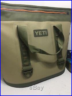 YETI Hopper Two 40 Portable Cooler Field Tan Blaze Orange
