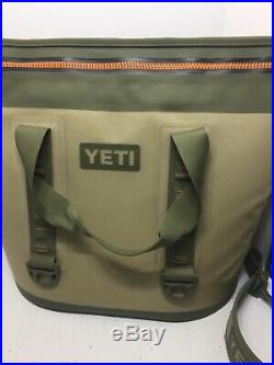 YETI Hopper Two 40 Portable Cooler Field Tan Blaze Orange