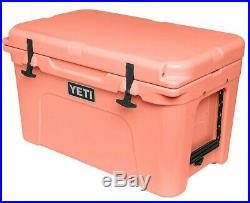 YETI Limited Edition CORAL Tundra 45 Cooler NEW in BOX + (2) Free Koozi's