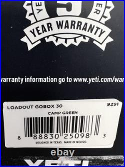 YETI Loadout Gobox 30 Camp Green Limited Edition Retired READ DESCRIPTION