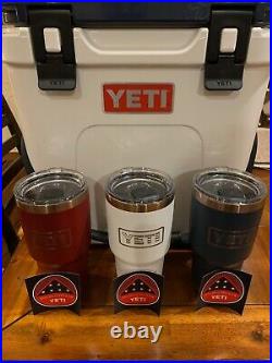 YETI ROADIE 24 CUSTOM COOLER With FOLDS OF HONOR VETERANS RAMBLERS SET With SIDEKICK