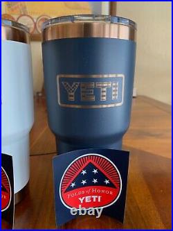 YETI ROADIE 24 CUSTOM COOLER With FOLDS OF HONOR VETERANS RAMBLERS SET With SIDEKICK