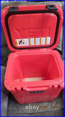 YETI ROADIE 24 RESCUE RED COOLER BRAND NEW withpaperwork Fire EMS Picnic Beach