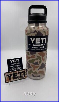 YETI Rambler Drink Bottle 46 oz (1.36L) with Chug Cap TAN CAMO Brand New