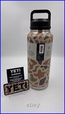 YETI Rambler Drink Bottle 46 oz (1.36L) with Chug Cap TAN CAMO Brand New