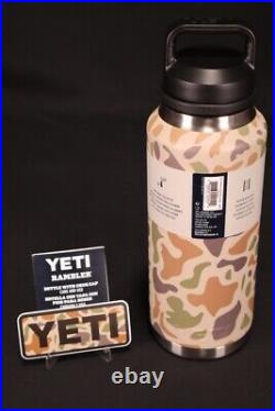 YETI Rambler Drink Bottle 46 oz (1.36L) with Chug Cap TAN CAMO Brand New