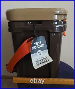 YETI Roadie 15 Hard Cooler WETLANDS BROWN NEW