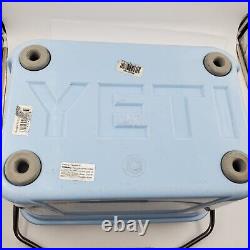 YETI Roadie 20 Ice Blue with Handle Custom Red Latch Discontinued Color / Model