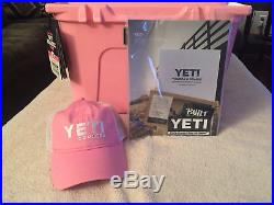 YETI Roadie 20 PINK cooler special edition new in Box free pink yeti trucker hat