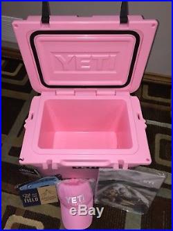 YETI Roadie 20 Qt Cooler Ice Chest PINK NEW with Ball cap Hat NEW IN BOX