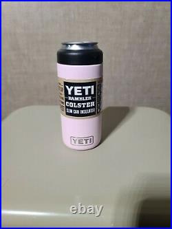 YETI Roadie 24 TAN Hard Cooler & Yeti Rambler COLSTER slim can insulator pink