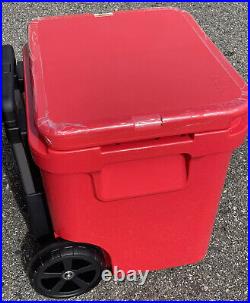 YETI Roadie 48 Wheeled Cooler with Retractable Periscope Handle Rescue Red Used