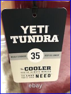 YETI TUNDRA 35 HARD COOLER LTD. ED. HARVEST RED! WithDRY GOODS BASKET NWT