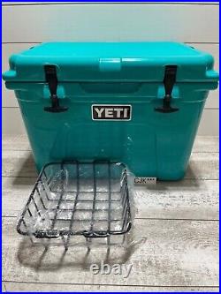 YETI TUNDRA 35 Hard Cooler LTD ED AQUIFER BLUE! NEW witho tags + DRY GOODS BSKT