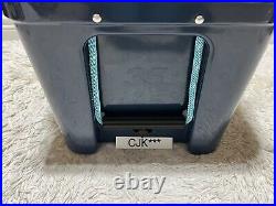 YETI TUNDRA 35 hard cooler CUSTOM NAVY! +DRY GOODS BASKET+LIGHT BLUE LATCH KIT