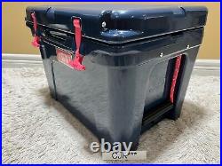 YETI TUNDRA 35 hard cooler? CUSTOM NAVY! +DRY GOODS BASKET+? PINK LATCH KIT