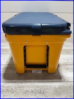 YETI TUNDRA 45? CUSTOM HARD COOLER withDRY GOODS BSKT-LTD ED ALPINE YELLOW withNAVY