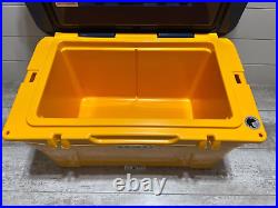 YETI TUNDRA 45? CUSTOM HARD COOLER withDRY GOODS BSKT-LTD ED ALPINE YELLOW withNAVY