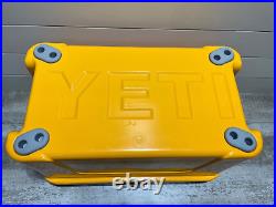 YETI TUNDRA 45? CUSTOM HARD COOLER withDRY GOODS BSKT-LTD ED ALPINE YELLOW withNAVY