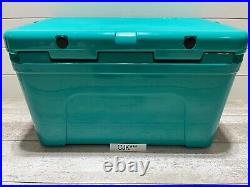 YETI TUNDRA 45 HARD COOLER? CUSTOM LTD. ED. AQUIFER BLUE with? PINK LATCH KIT