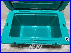 YETI TUNDRA 45 HARD COOLER? CUSTOM LTD. ED. AQUIFER BLUE with? PINK LATCH KIT