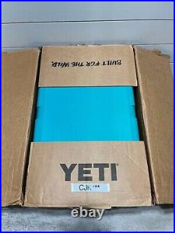 YETI TUNDRA 45 HARD COOLER? CUSTOM LTD. ED. AQUIFER BLUE with? PINK LATCH KIT